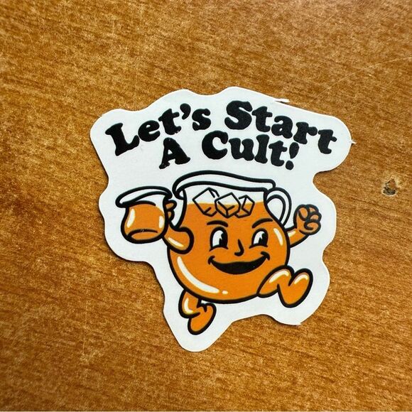 Playful Orange Cartoon Sticker - Picture 1 of 1